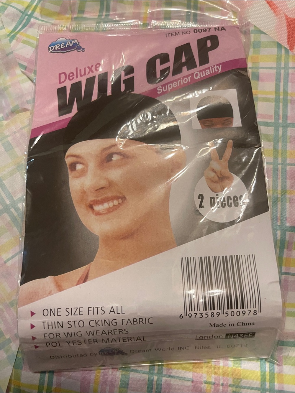 2 piece Deluxe Wig Caps - Black